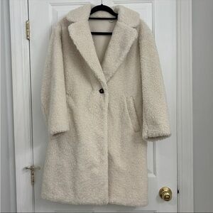 Uniqlo Cream Teddy Jacket